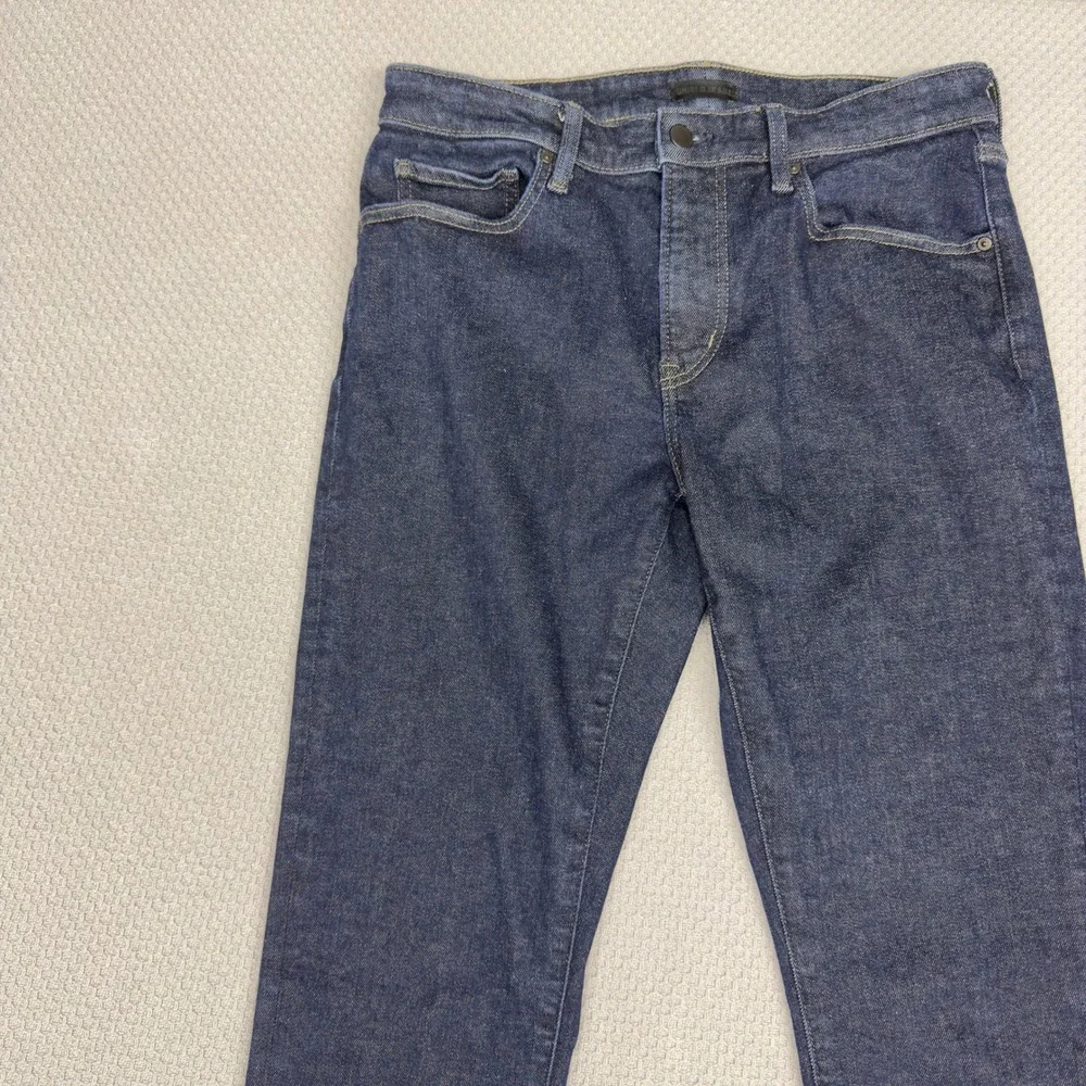 Uniqlo Jeans Mens 32x34 Dark Wash Indigo Slim Stretch Denim Pants Casual